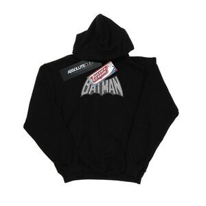 DC Comics Mens Batman Retro Crackle Logo Hoodie / Black